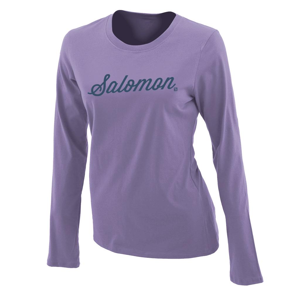 Salomon SMOOTH LS G Camisetas Niños - Gris - Colombia (51204-ICOW)